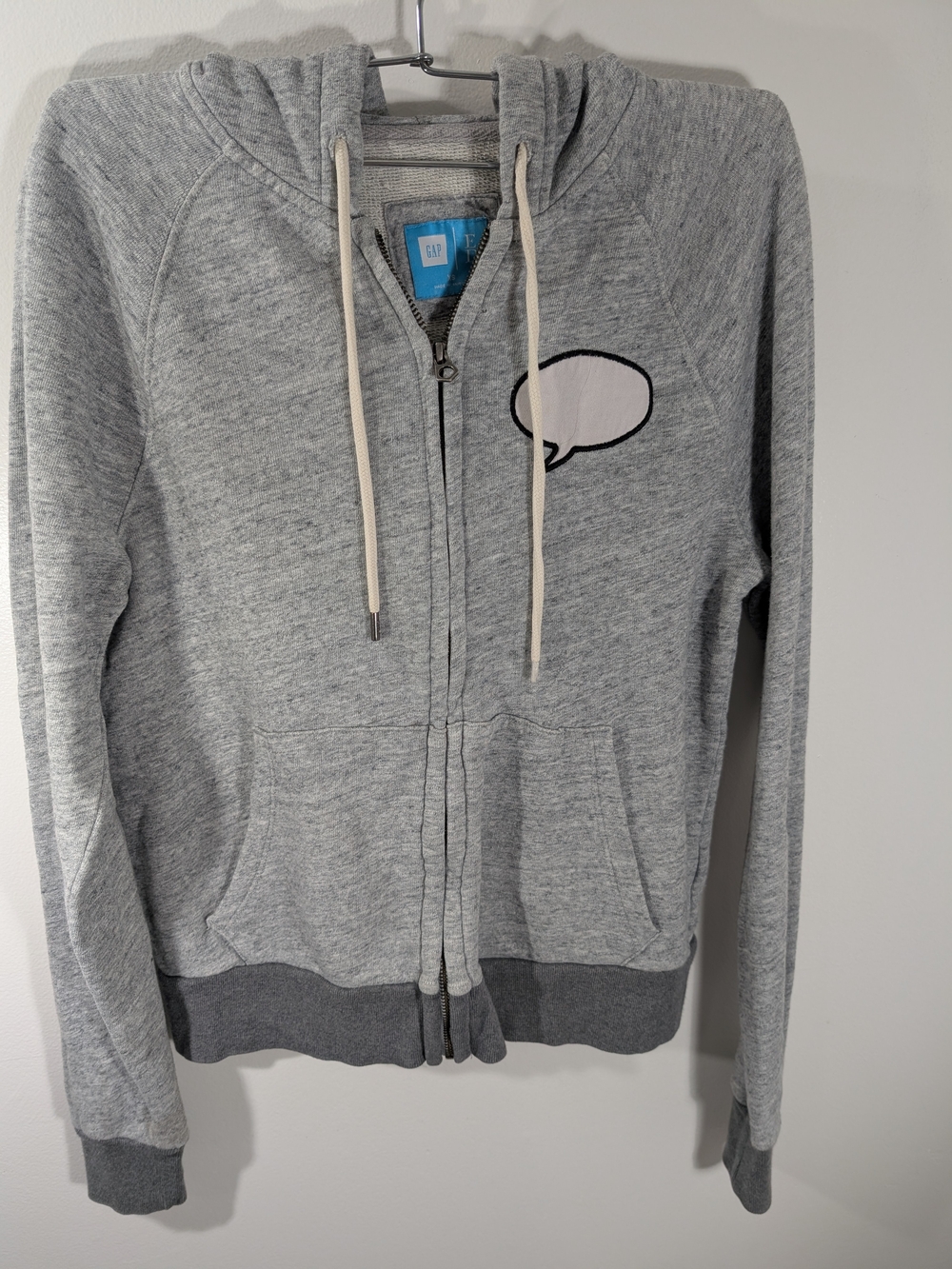 Gap ED (Ellen DEGENERES)Conversation Zipup Hoodie Speech Bubble Patch XS